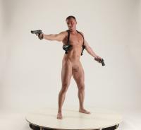 2020 01 MICHAEL NAKED SOLDIER DIFFERENT POSES WITH GUN (4)